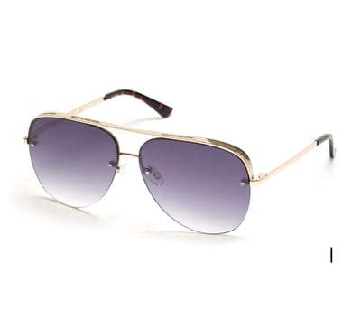 Semi-Rimless Metal Aviator