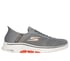 Skechers Slip-ins: GO WALK 7 - Free Hand 2, GRAY / ORANGE, full