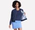 GO WALK Seascape Floral Reversible Jacket, MORADO / TURQUESA, full