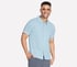 The GO WALK Air Short Sleeve Shirt, WEISS / BLAU, full