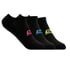 3 Pack No Show Stretch Socks, FEKETE, full