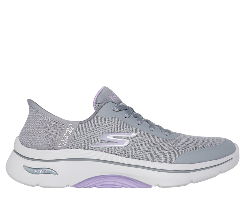 Skechers Slip-ins: GO WALK Arch Fit 2.0, GRAY / LAVENDER, fullimage number 0