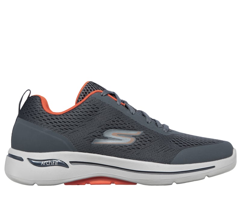 Skechers GOwalk Arch Fit - Idyllic, CARVÃO / LARANJA, fullimage number 0