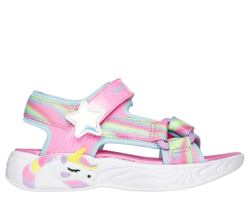 Unicorn Dreams Sandal - Dreamy Unicorns, ROSA / MULTI, fullimage number 0