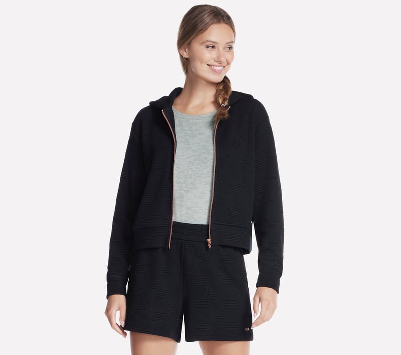 GO WALK Everywhere Diamond FZ Jacket, BLACK, fullimage number 0