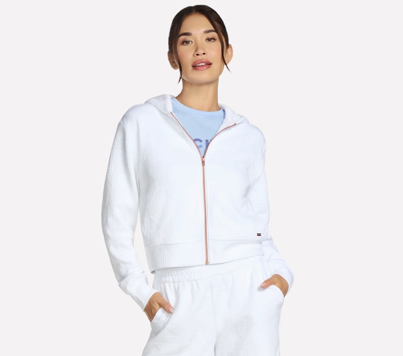 GO WALK Everywhere Diamond FZ Jacket, WHITE, fullimage number 0