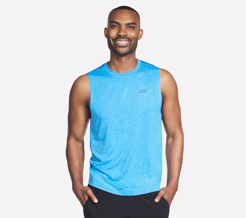 GO DRI Charge Muscle Tank, TURQUESA / ROXO, fullimage number 0