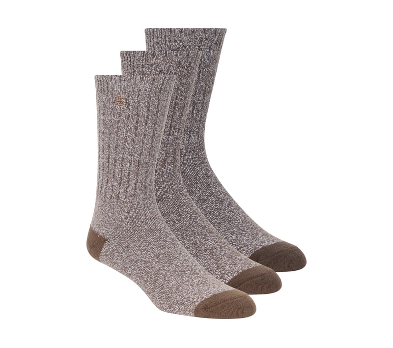 Super Soft Boot Crew Socks - 3 Pack, BRUN, fullimage number 0