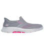 Skechers Slip-ins: GO WALK 7 - Ida, GRAU / HOT ROSA, full image number 0