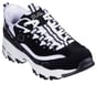 Skechers Slip-ins: D'Lites - Fan Girl, BLACK / WHITE, full image number 3