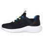 Skechers Slip-ins: Bounder - Brisk-Burst, NERO / BLU / LIME, full image number 4