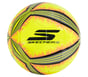Hex Multi Mini Stripe Size 5 Soccer Ball, JAUNE / GRIS, full image number 0