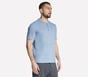 Off Duty Short Sleeve Henley, BLAU, full image number 2