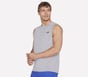 GO DRI Charge Muscle Tank, WHITE / TAUPE, full image number 2