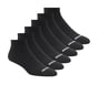 6 Pack Core Quarter Medium Socks, BLACK, full image number 0