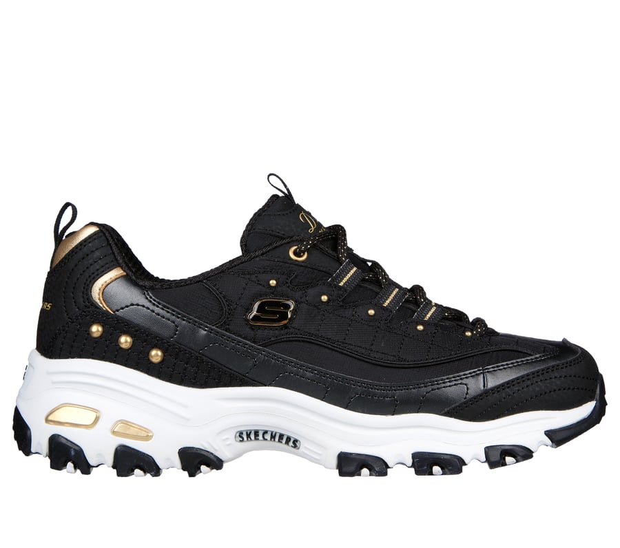 Skechers D'Lites, BLACK / GOLD, fullimage number 0