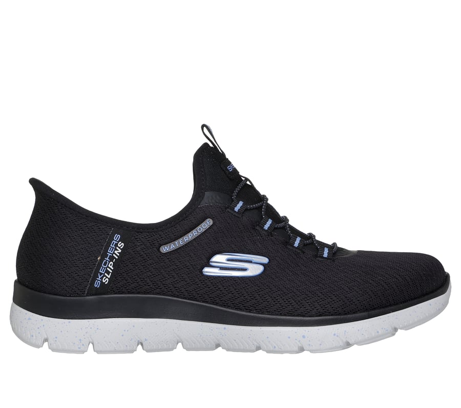 Skechers Slip-ins Waterproof: Summits - Best Choice, BLACK / LIGHT BLUE, fullimage number 0