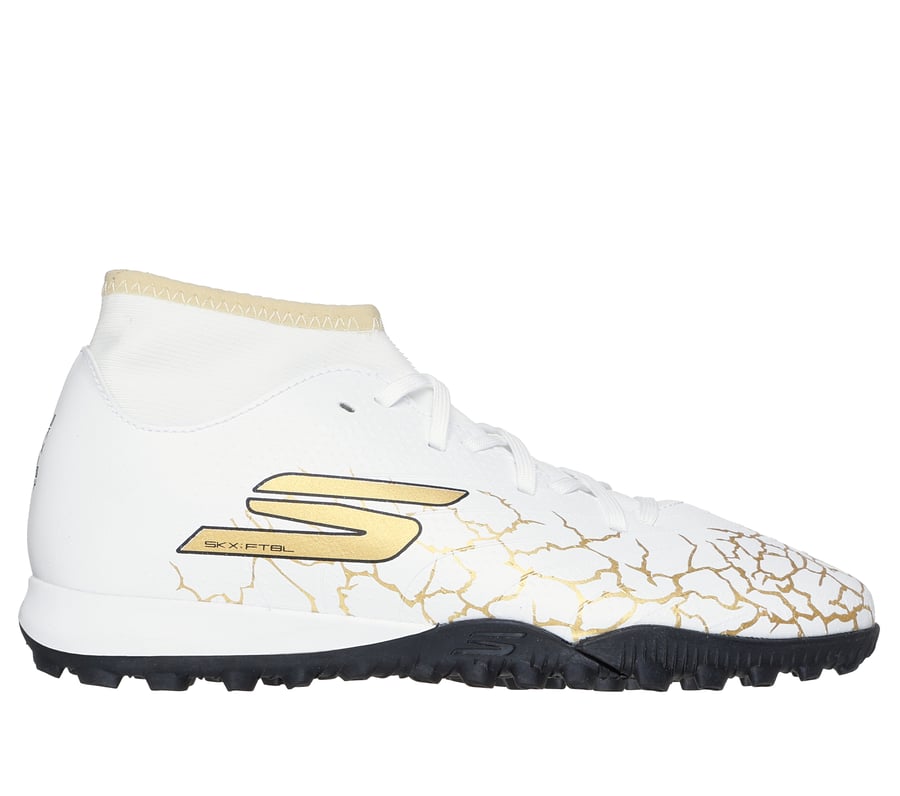 Skechers SKX_1.5 High Jr Youth TF, WHITE / BLACK / GOLD, fullimage number 0