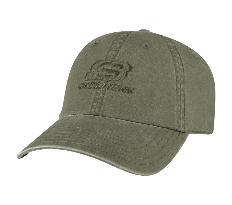 Skechers Washed Dad Hat, OLIVE, fullimage number 0